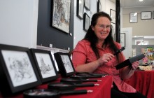 Jenni Ivins Jenni Ivins showcasing her art at the general store at St Joseph's Square in Maryknoll.