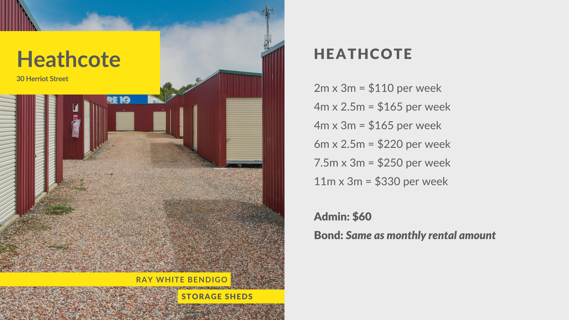 Self Storage Rent Ray White Bendigo