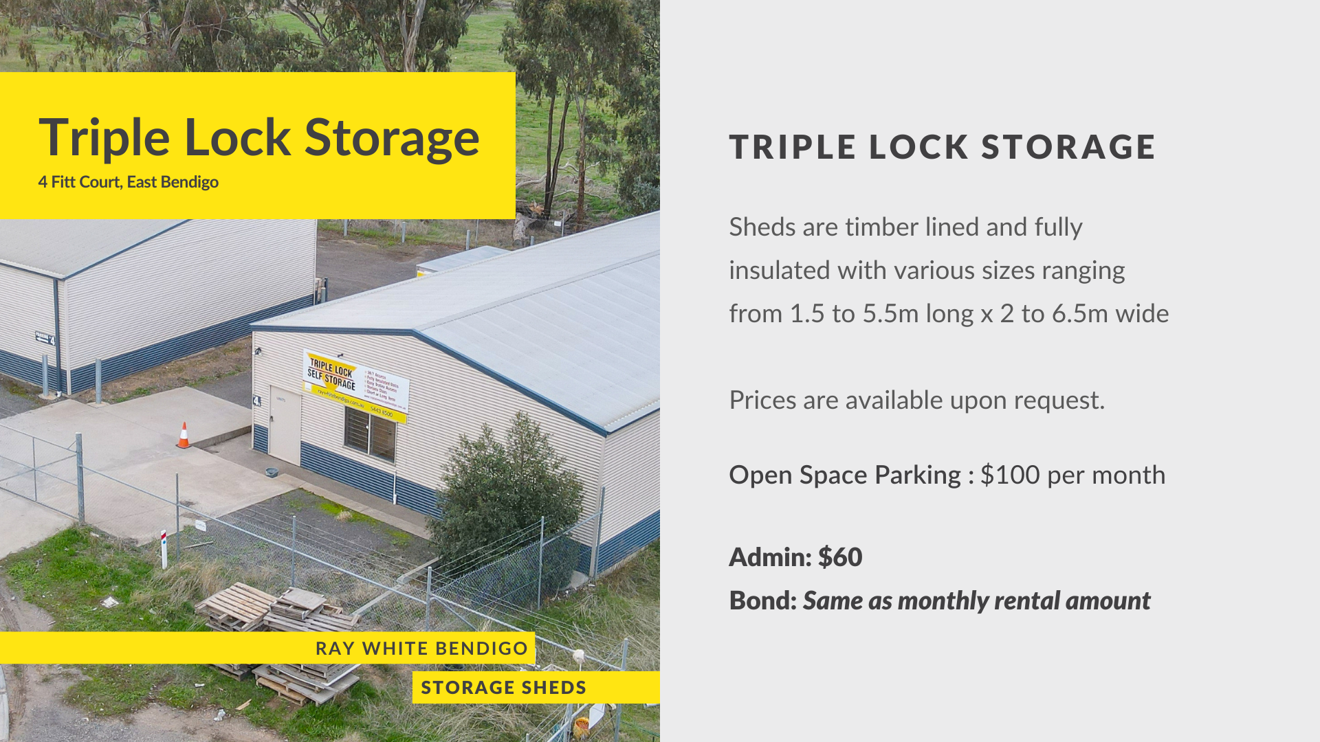 Self Storage Rent Ray White Bendigo